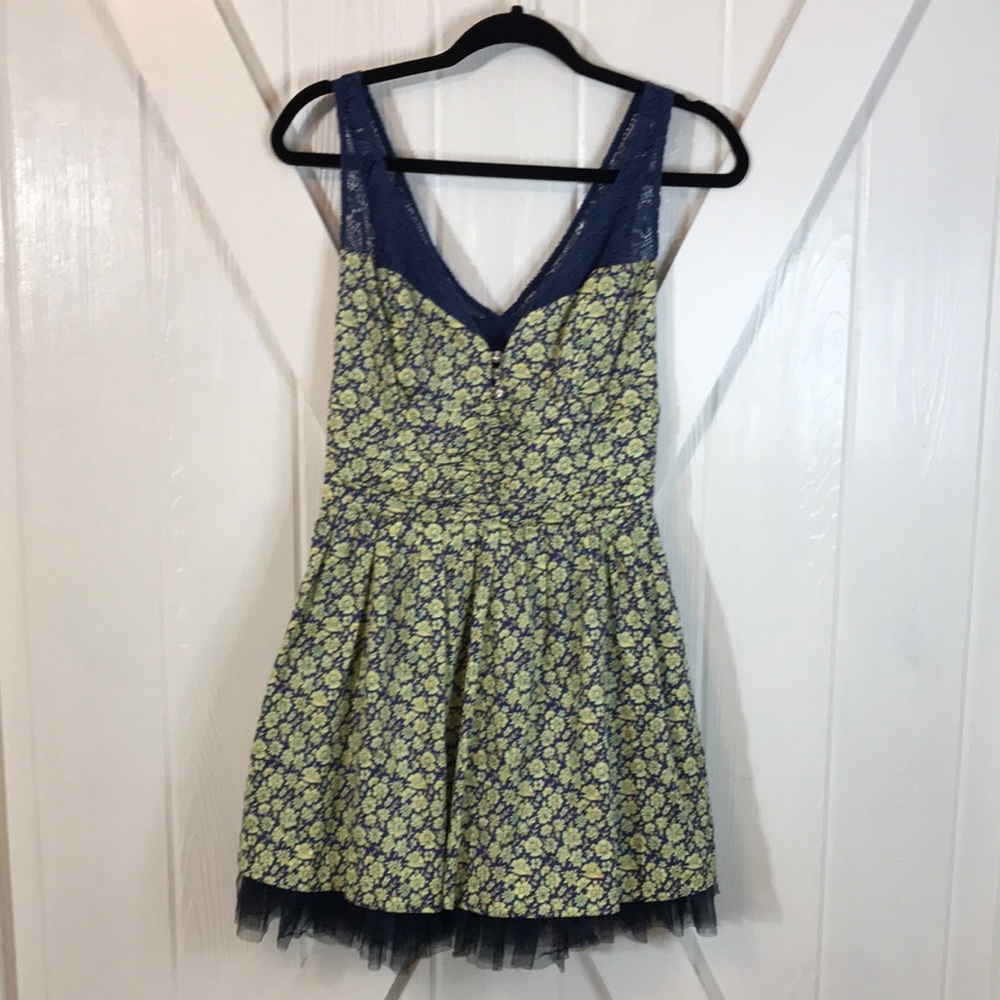 Old Stock Free People Floral Tulle Dress